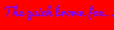 Image with Font Color 8400E6 and Background Color FF0000
